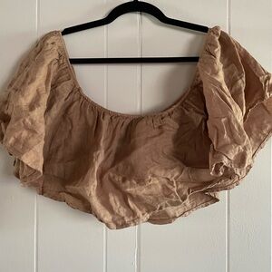 Beach wood baby crop top 100% linen